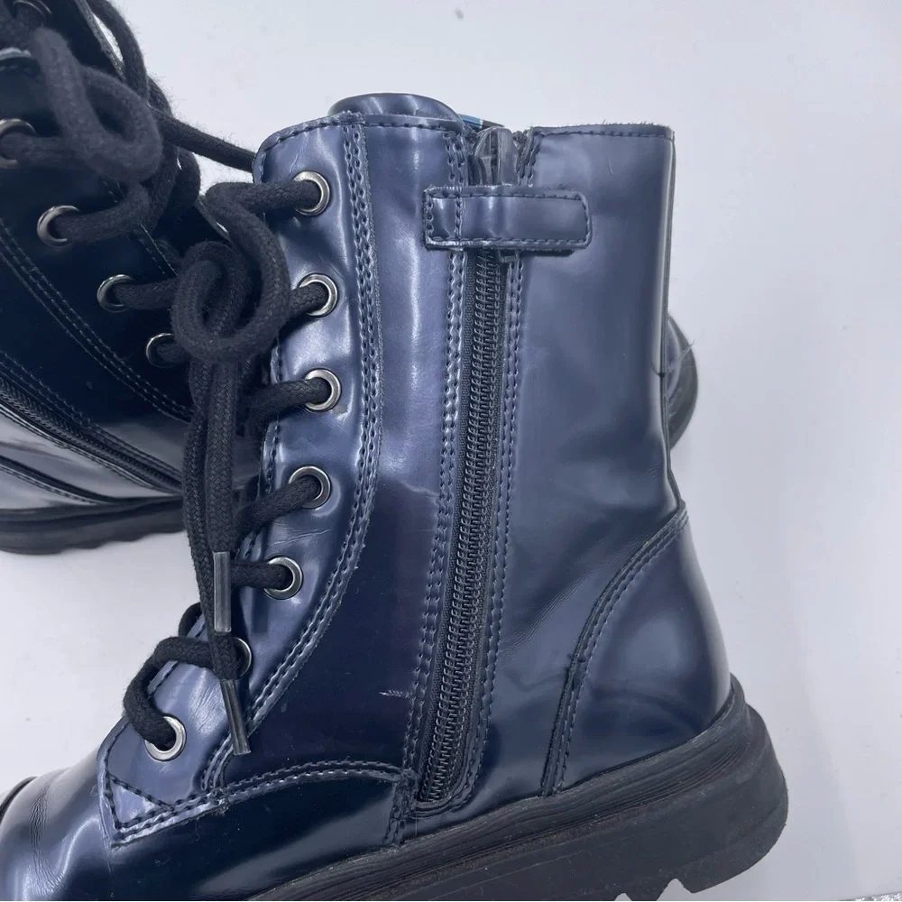 Geox Respira Gillyjaw Girls Dark Navy Combat‎ Boots in Size 34 / 3